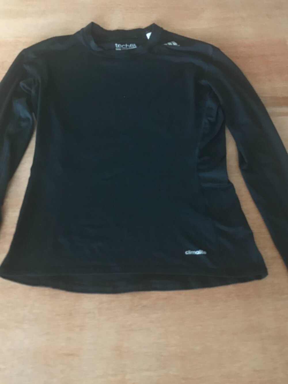 Adidas Techfit Climalite Compression Top Women L Black Long Sleeve Athleisure